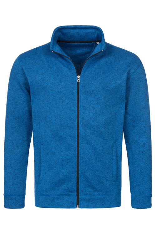 Stedman Knit Fleece Jacket Knit Fleece Jacket – 2XL, Blue Melange-BUM