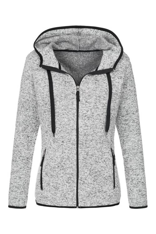 Stedman Knit Fleece Jacket Women Knit Fleece Jacket Women – L, Light Grey Melange-LGM