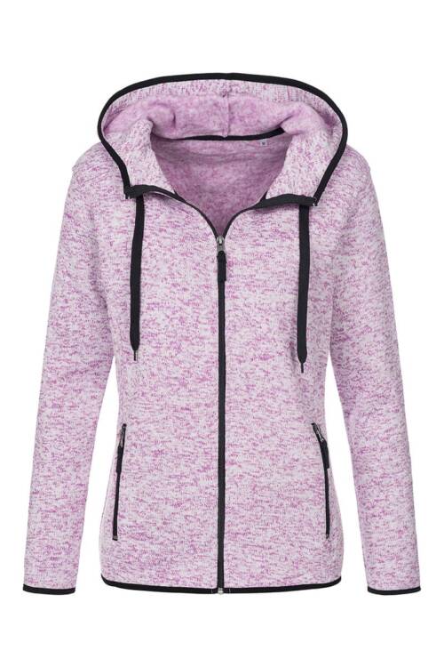 Stedman Knit Fleece Jacket Women Knit Fleece Jacket Women – L, Purple Melange-PRM