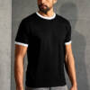 Promodoro Mens Contrast-T Mens Contrast-T – 2XL, black-white-90