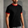 Promodoro Mens Contrast-T Mens Contrast-T – 2XL, black-red-BR