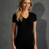Promodoro Womens Slim Fit V-Neck-T Long Womens Slim Fit V-Neck-T Long – 2XL, black-9D