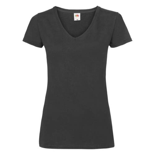 Fruit of the Loom Ladies Valueweight V-Neck T Ladies Valueweight V-Neck T – XS, Black-36