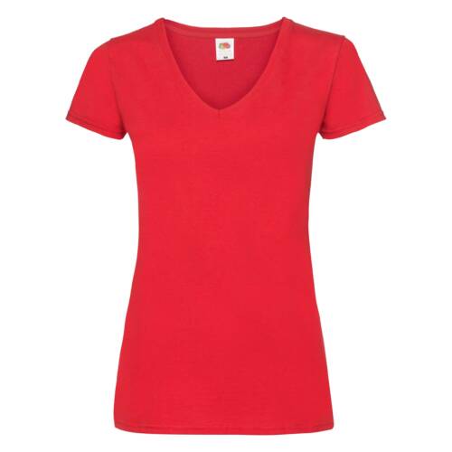 Fruit of the Loom Ladies Valueweight V-Neck T Ladies Valueweight V-Neck T – L, Red-40