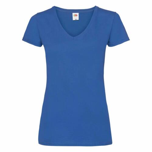 Fruit of the Loom Ladies Valueweight V-Neck T Ladies Valueweight V-Neck T – L, Royal Blue-51
