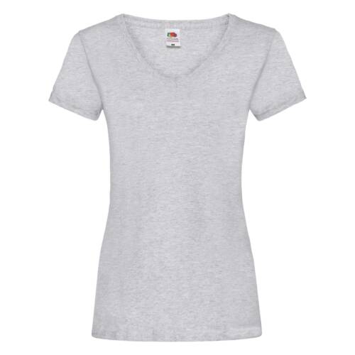 Fruit of the Loom Ladies Valueweight V-Neck T Ladies Valueweight V-Neck T – XS, Heather Grey-94