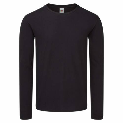 Fruit of the Loom Iconic 150 Classic Long Sleeve T Iconic 150 Classic Long Sleeve T – 5XL, Black-36