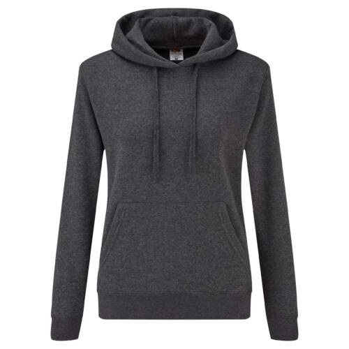 Fruit of the Loom Ladies Classic Hooded Sweat Ladies Classic Hooded Sweat – XL, Dark Heather Grey-HD
