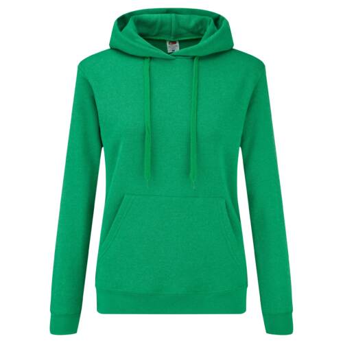 Fruit of the Loom Ladies Classic Hooded Sweat Ladies Classic Hooded Sweat – M, Heather Green-RX