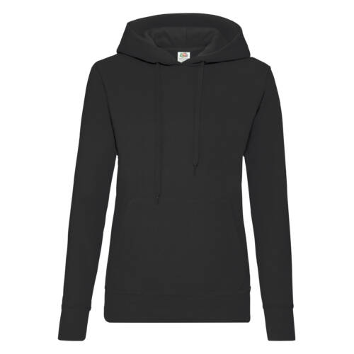Fruit of the Loom Ladies Classic Hooded Sweat Ladies Classic Hooded Sweat – S, Black-36