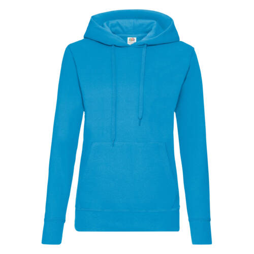 Fruit of the Loom Ladies Classic Hooded Sweat Ladies Classic Hooded Sweat – XS, Azure Blue-ZU