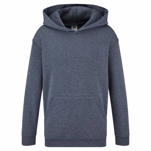 Fruit of the Loom Kids Classic Hooded Sweat Kids Classic Hooded Sweat – 128, Heather navy-VF