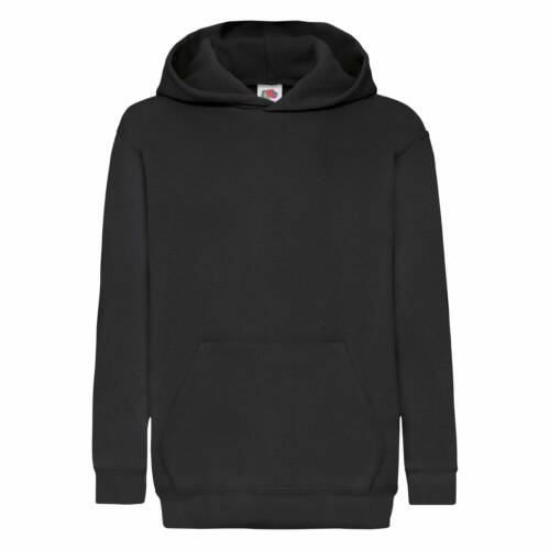 Fruit of the Loom Kids Classic Hooded Sweat Kids Classic Hooded Sweat – 128, Black-36