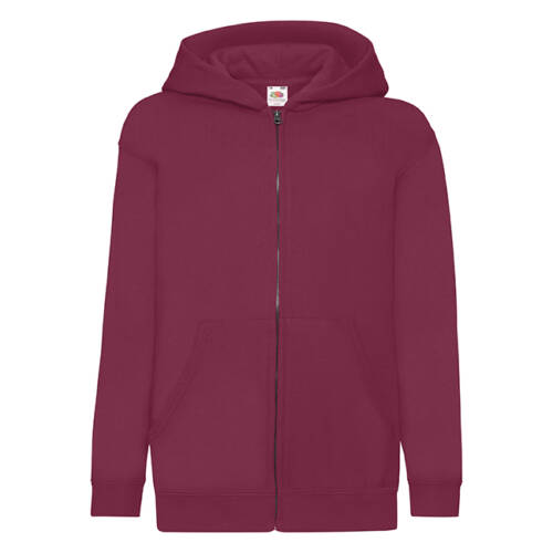 Fruit of the Loom Kids Classic Hooded Sweat Jacket Kids Classic Hooded Sweat Jacket – 128, Burgundy-41