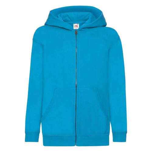 Fruit of the Loom Kids Classic Hooded Sweat Jacket Kids Classic Hooded Sweat Jacket – 140, Azure Blue-ZU