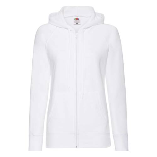 Fruit of the Loom Ladies Lightweight Hooded Sweat Jacket Ladies Lightweight Hooded Sweat Jacket – 2XL, White-30