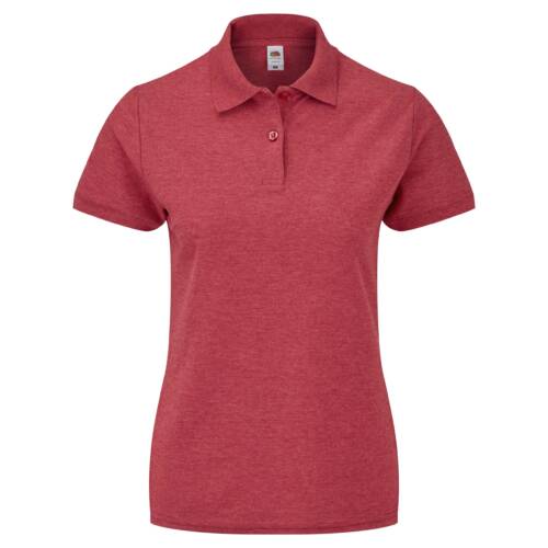 Fruit of the Loom Ladies 65/35 Polo Ladies 65/35 Polo – S, Heather Red-VH