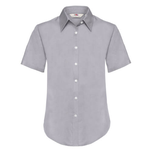 Fruit of the Loom Ladies Short Sleeve Oxford Shirt Ladies Short Sleeve Oxford Shirt – 2XL, Oxford Grey-OC