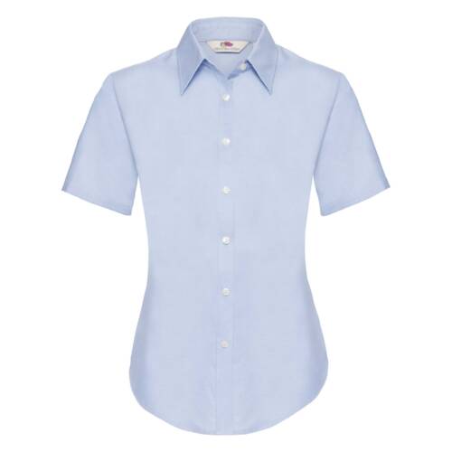 Fruit of the Loom Ladies Short Sleeve Oxford Shirt Ladies Short Sleeve Oxford Shirt – 2XL, Oxford Blue-OD