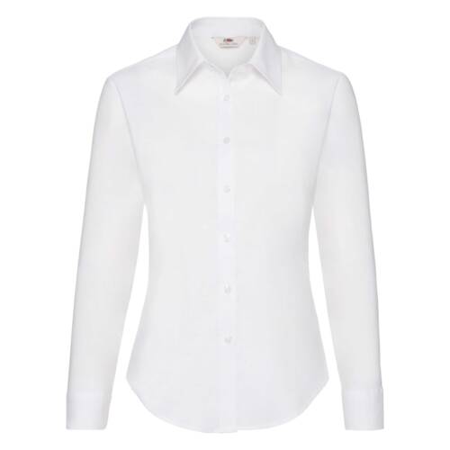 Fruit of the Loom Ladies Long Sleeve Oxford Shirt Ladies Long Sleeve Oxford Shirt – S, White-30