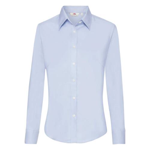 Fruit of the Loom Ladies Long Sleeve Oxford Shirt Ladies Long Sleeve Oxford Shirt – 2XL, Oxford Blue-OD