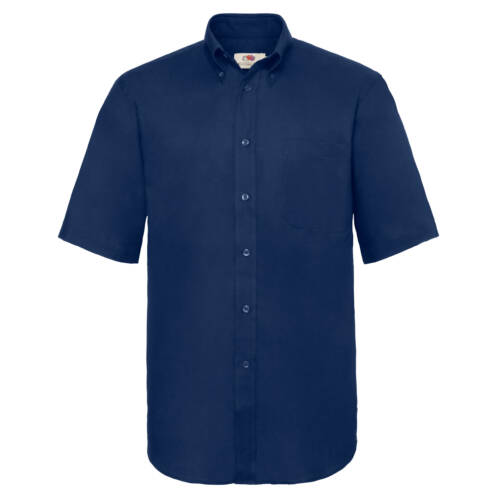 Fruit of the Loom Short Sleeve Oxford Shirt Short Sleeve Oxford Shirt – L, Navy-32