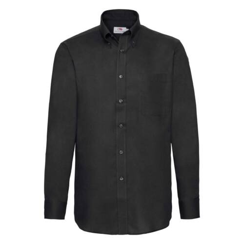 Fruit of the Loom Long Sleeve Oxford Shirt Long Sleeve Oxford Shirt – XL, Black-36