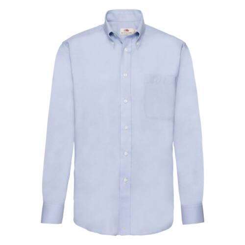 Fruit of the Loom Long Sleeve Oxford Shirt Long Sleeve Oxford Shirt – L, Oxford Blue-OD