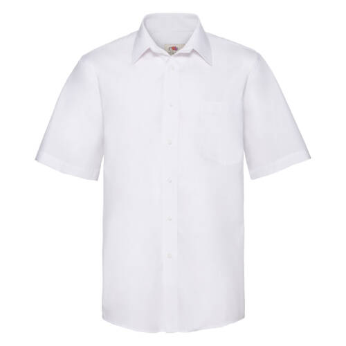 Fruit of the Loom Short Sleeve Poplin Shirt Short Sleeve Poplin Shirt – 2XL, White-30