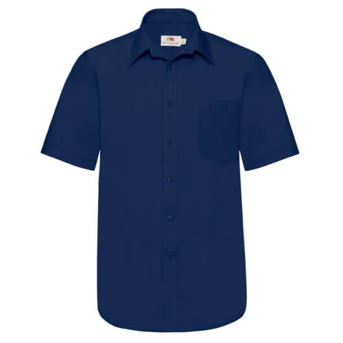 Fruit of the Loom Short Sleeve Poplin Shirt Short Sleeve Poplin Shirt – 2XL, Navy-32