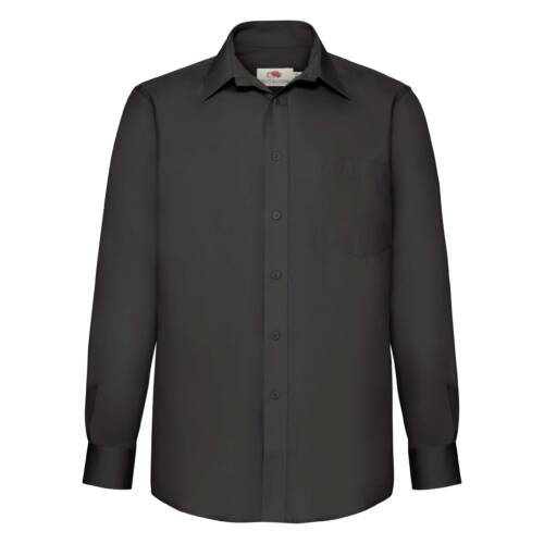 Fruit of the Loom Short Sleeve Poplin Shirt Short Sleeve Poplin Shirt – 2XL, Black-36