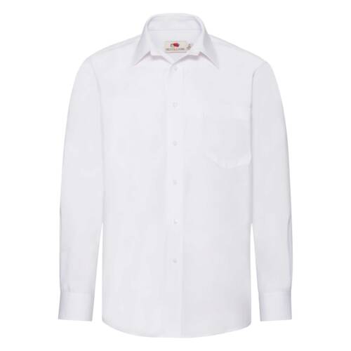 Fruit of the Loom Long Sleeve Poplin Shirt Long Sleeve Poplin Shirt – 2XL, White-30
