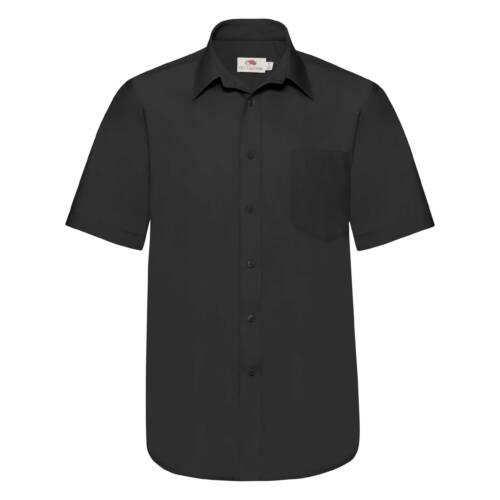 Fruit of the Loom Long Sleeve Poplin Shirt Long Sleeve Poplin Shirt – 2XL, Black-36