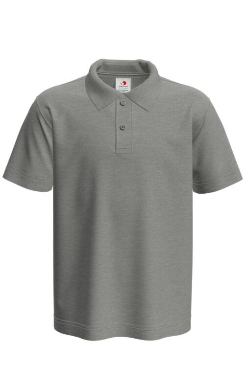 Stedman Polo Kids Polo Kids – M, Grey Heather-GYH