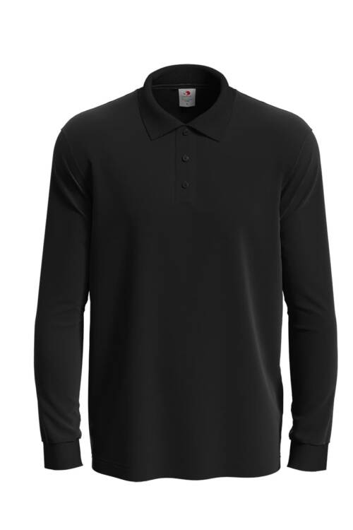 Stedman Polo Long Sleeve Polo Long Sleeve – 2XL, Black Opal-BLO