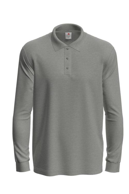 Stedman Polo Long Sleeve Polo Long Sleeve – 2XL, Grey Heather-GYH