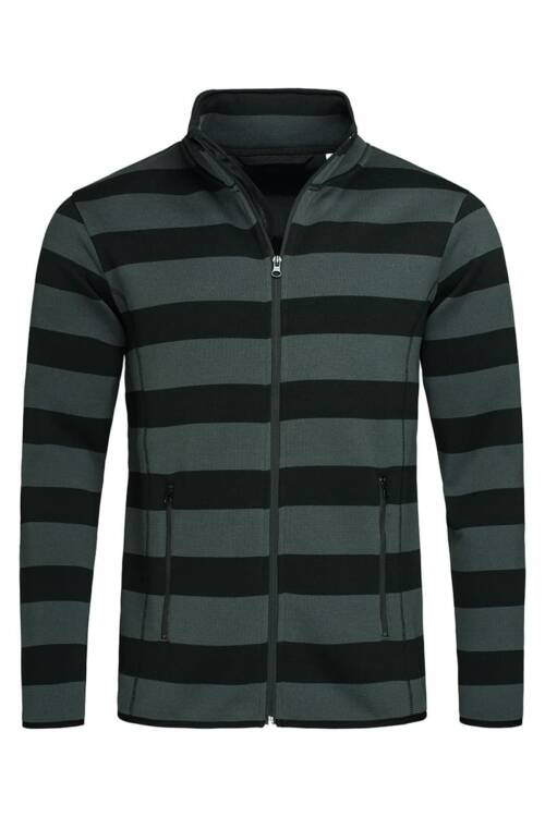 Stedman Striped Fleece Jacket Striped Fleece Jacket – 2XL, Grey Steel-GRS