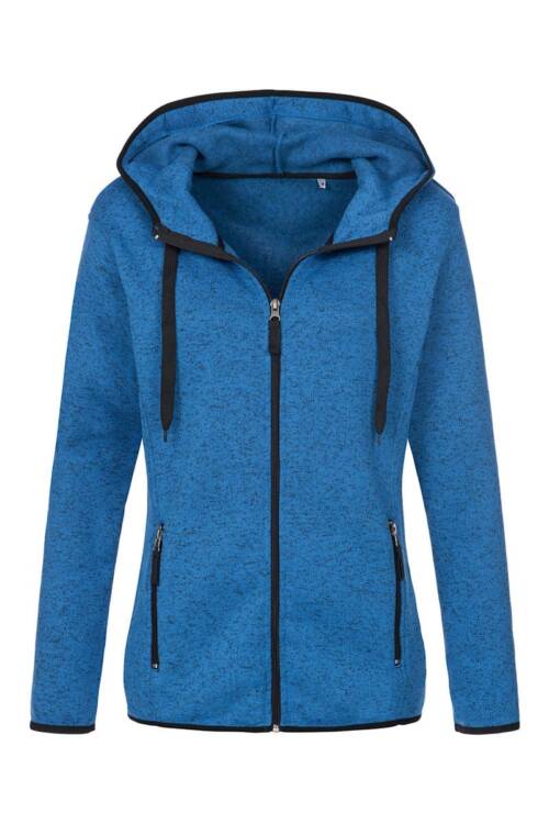 Stedman Knit Fleece Jacket Women Knit Fleece Jacket Women – L, Blue Melange-BUM