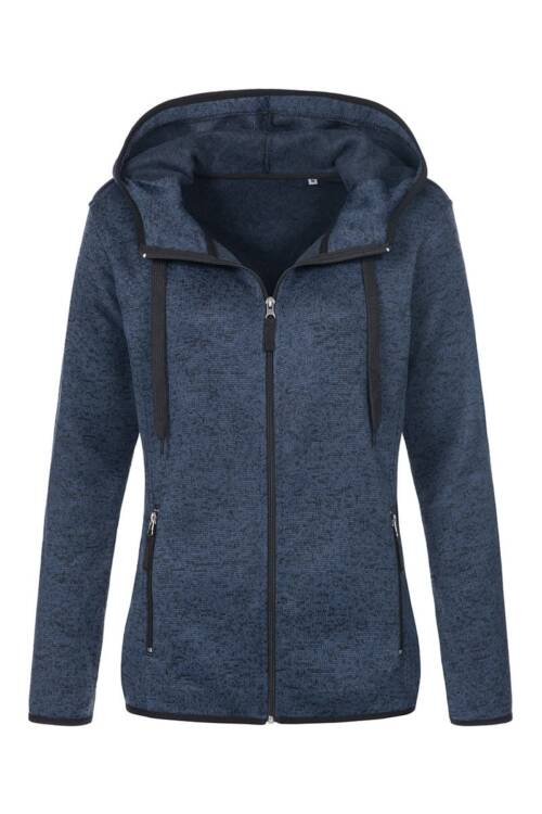 Stedman Knit Fleece Jacket Women Knit Fleece Jacket Women – L, Marina Blue Melange-MBM