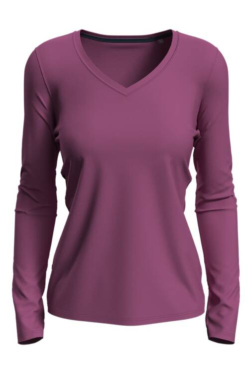 Stedman Claire V-neck Long Sleeve Claire V-neck Long Sleeve – L, Cupcake Pink-CUP