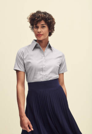 Fruit of the Loom Ladies Short Sleeve Oxford Shirt