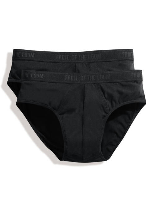 Fruit of the Loom Classic Sport Brief 2er Pack Classic Sport Brief 2er Pack – 2XL, Black-36