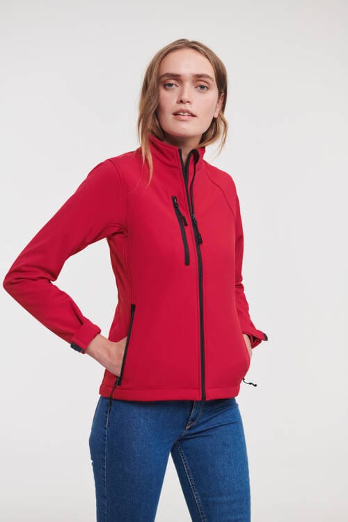 RUSSELL Ladies Softshell Jacket Ladies Softshell Jacket – 2XL, Classic Red-CR
