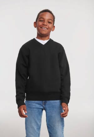 RUSSELL Childrens V-Neck Sweatshirt