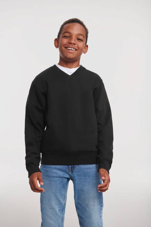 RUSSELL Childrens V-Neck Sweatshirt