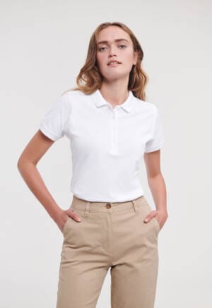 RUSSELL Ladies Fitted Stretch Polo