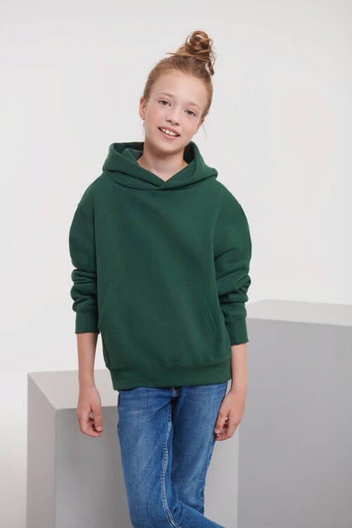 RUSSELL Childrens Hooded Sweatshirt Childrens Hooded Sweatshirt – 104, Bottle Green-38