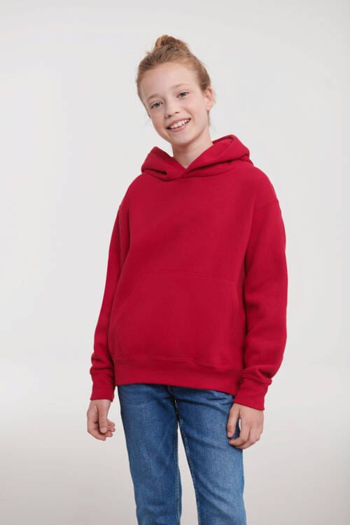 RUSSELL Childrens Hooded Sweatshirt Childrens Hooded Sweatshirt – 104, Classic Red-CR