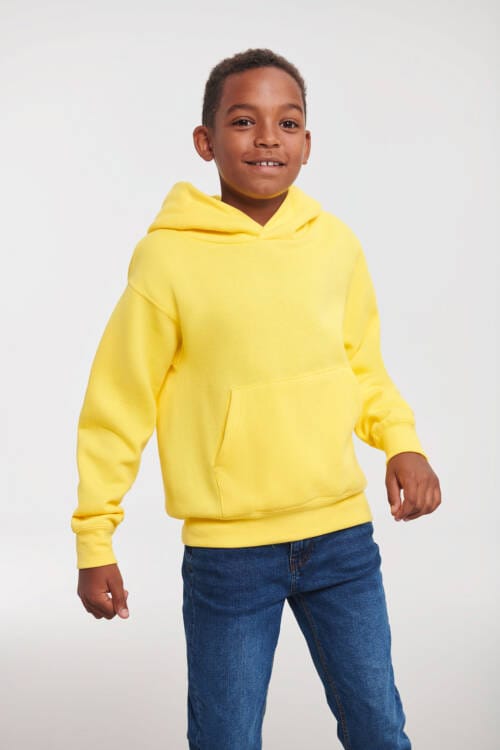 RUSSELL Childrens Hooded Sweatshirt Childrens Hooded Sweatshirt – 104, Yellow-K2