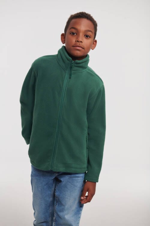 RUSSELL Childrens Full Zip Outdoor Fleece Childrens Full Zip Outdoor Fleece – 104, Bottle Green-38